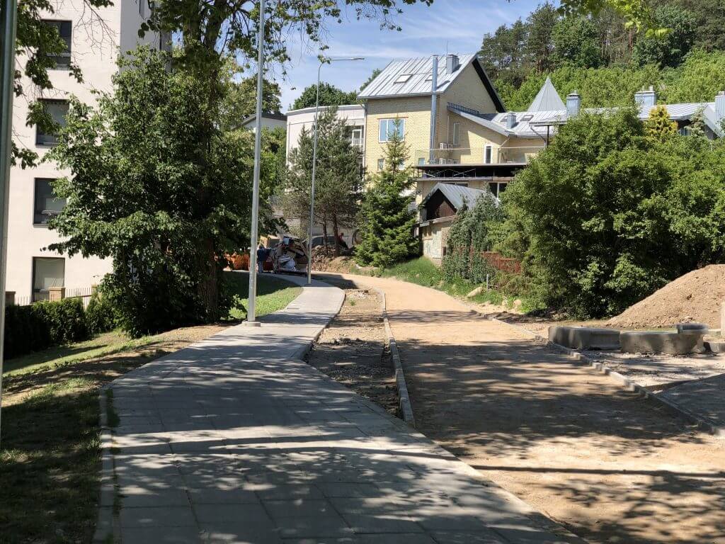 Pieninės g. dviračių takas (Pieninės g.) - Bike path - construction photos