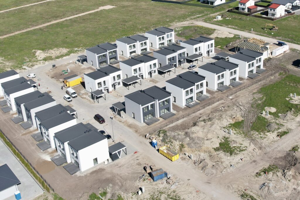 Angelavos vilos 1 etapas (Angelavos g., Trušelių k.) - Row housing - construction photos