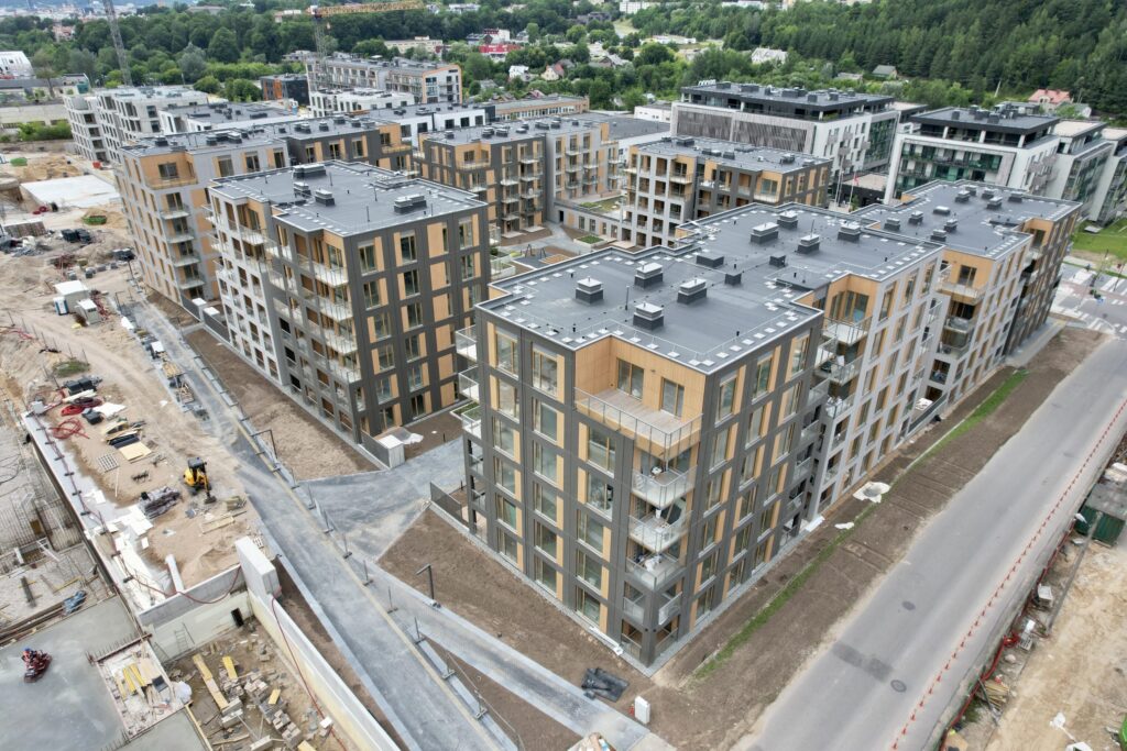 Vilnelės skverai 1 etapas (Manufaktūrų g. 7) - Multi apartment - construction photos