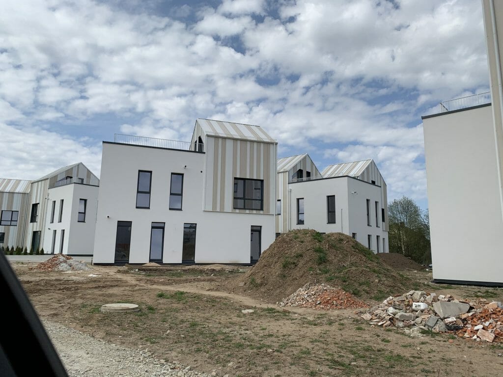 Skalvių vilos (Skalvių g. 23) - Row housing - construction photos