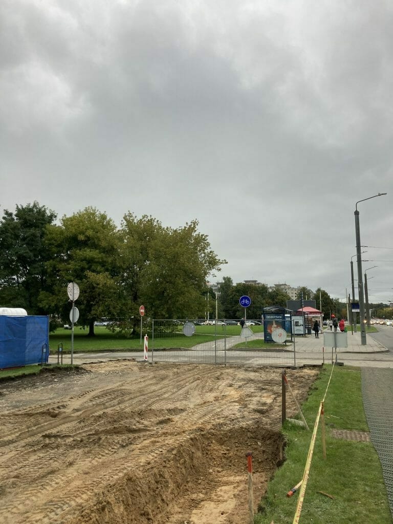 Pėsčiųjų ir dviračių takas nuo Justiniškių g. iki Pilaitės pr. (Laisvės pr.) - Bike path - construction photos