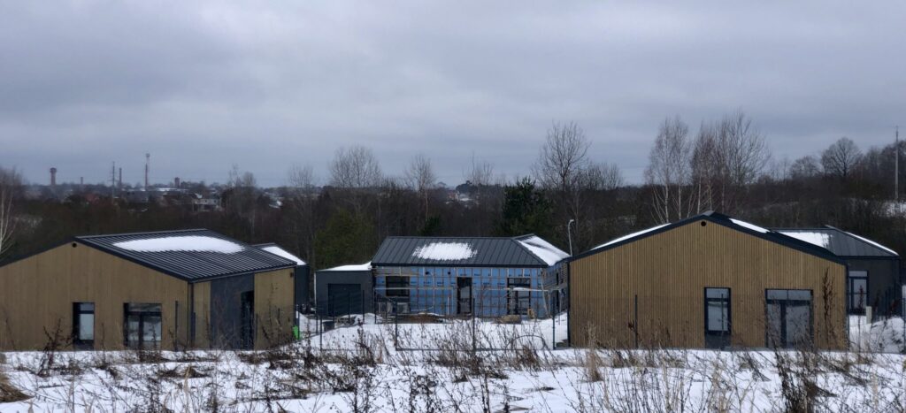 Lapino namai (Dusmenų g. 69) - Land plots - construction photos