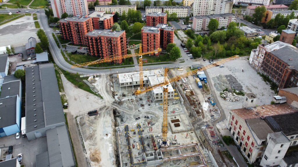 Manufaktuuri kvartal (Manufaktuuri 7) (Manufaktuuri 7/1, 7/2) - Korterelamu - ehituse fotod