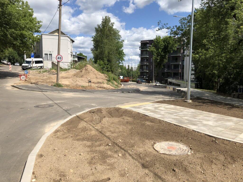Pieninės g. dviračių takas (Pieninės g.) - Bike path - construction photos