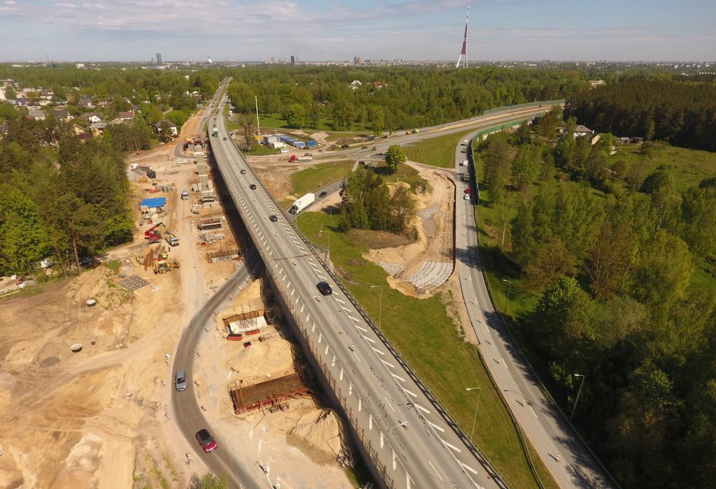 Dienvidu tilta IV kārta I posms (Jāņa Čakstes gatve) - Bike path, Pedestrian path, Road - construction photos
