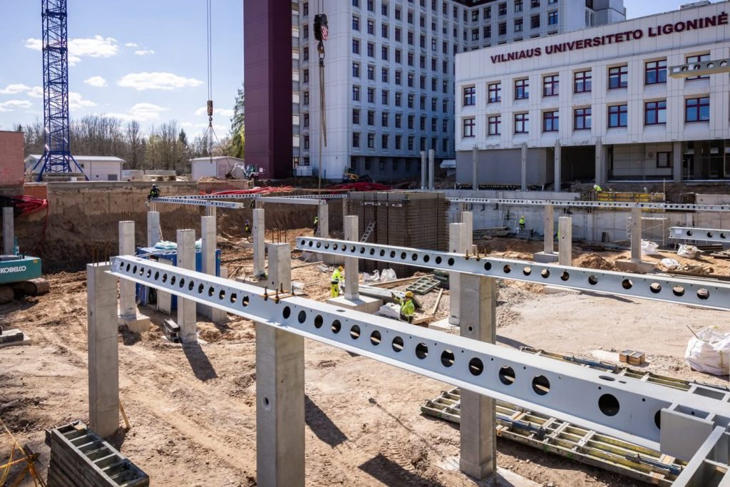 Santaros klinikų priėmimo korpusas (Santariškių g. 2) - Slimnīca - būvdarbu attēli