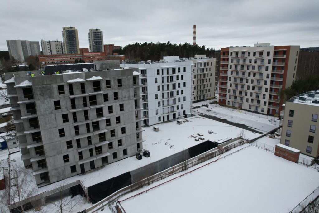 Jomanto parkas 1-2 etapai (Baltupio g. 61A) - Multi apartment - construction photos
