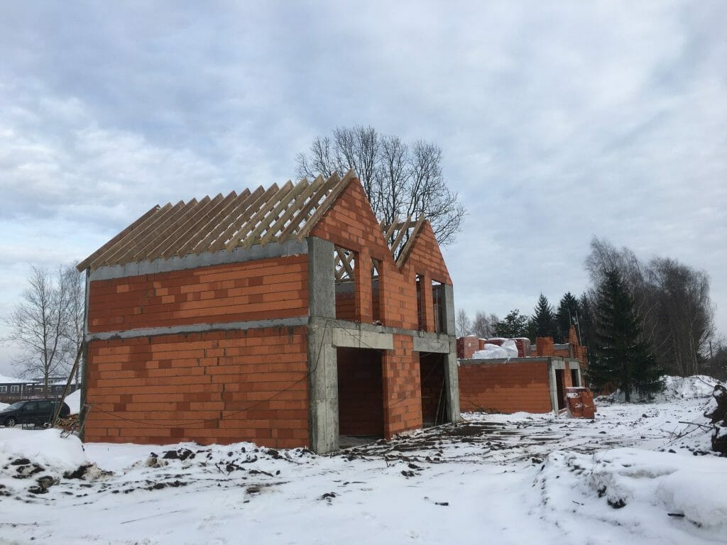 Ąžuolo kvartalas 1 etapas (Bernotų g. 1, Bernotų g. 17, Lavoriškių g. 1, Karmazinų g. 2) - Row housing - construction photos