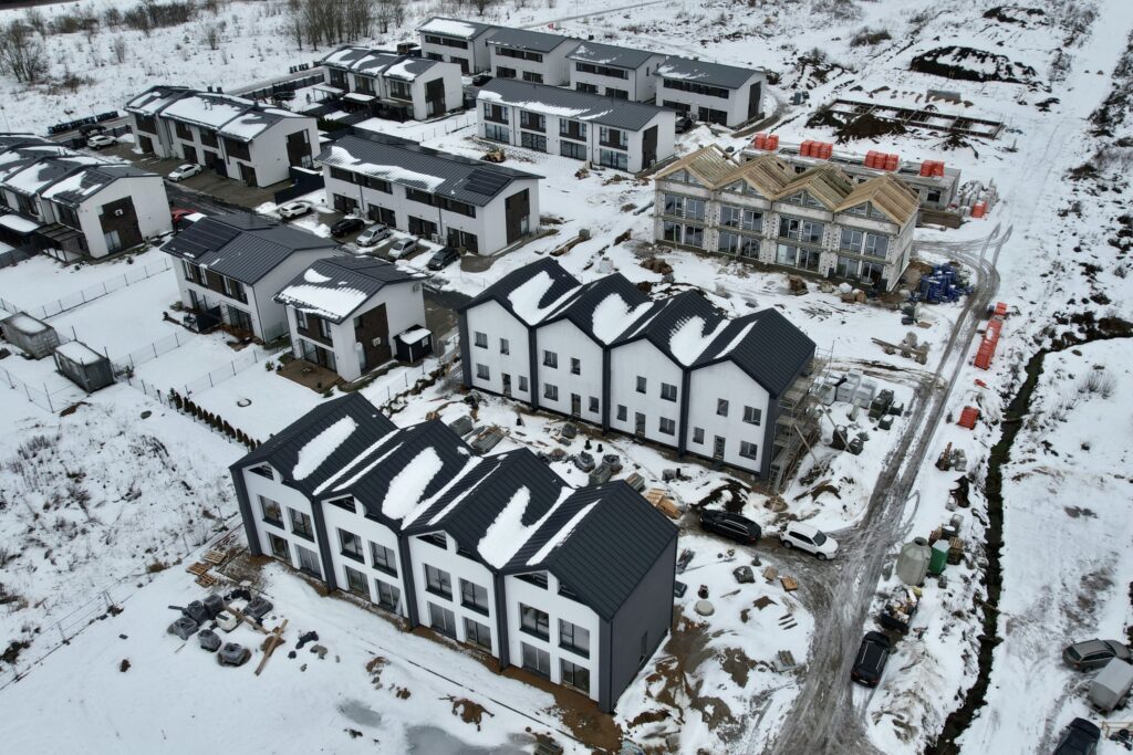 Jokūbo Šimkevičiaus g. kvartalas 2 etapas (Jokūbo Šimkevičiaus g. 10, 12) - Row housing - construction photos