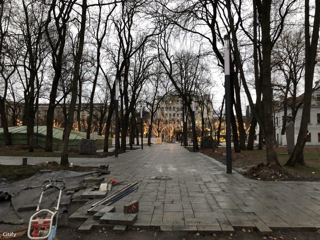 Miesto sodas (Laisvės al.) - Park - construction photos
