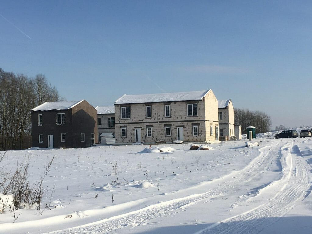 Pavilnio oazė 1 etapas (Adolfo Šapokos g. 36, 40, 40A, 42, Juozo Ereto g. 51, 51A, 51B) - Private house community, Row housing - construction photos