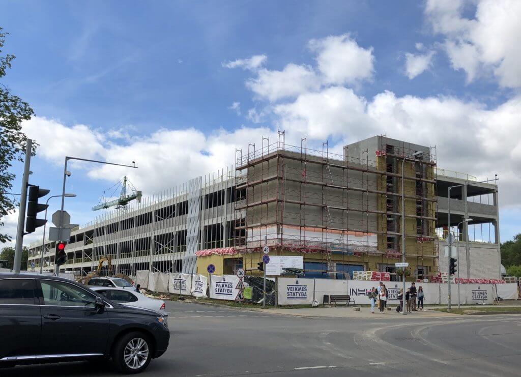 VNO daugiaaukštė stovėjimo aikštelė P4 (Rodūnios kel.) - Parking facility - construction photos