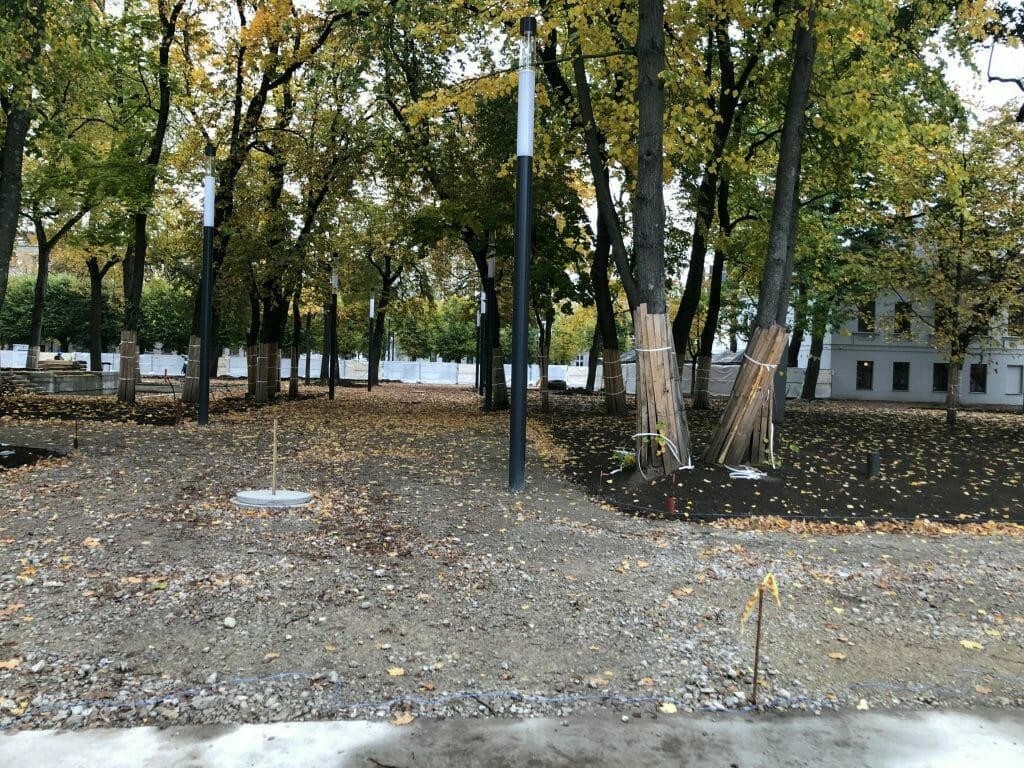 Miesto sodas (Laisvės al.) - Park - construction photos