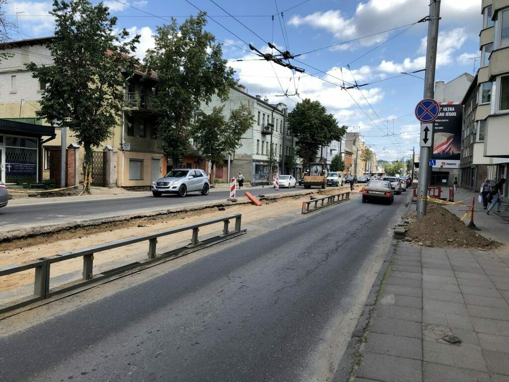 Kauno pilies žiedo rekonstrukcija, Šauklių ir Šv. Gertrūdos g. rekonstrukcija (Šauklių g., Šv. Gertrūdos g., P. Vileišio tiltas) - Street - construction photos