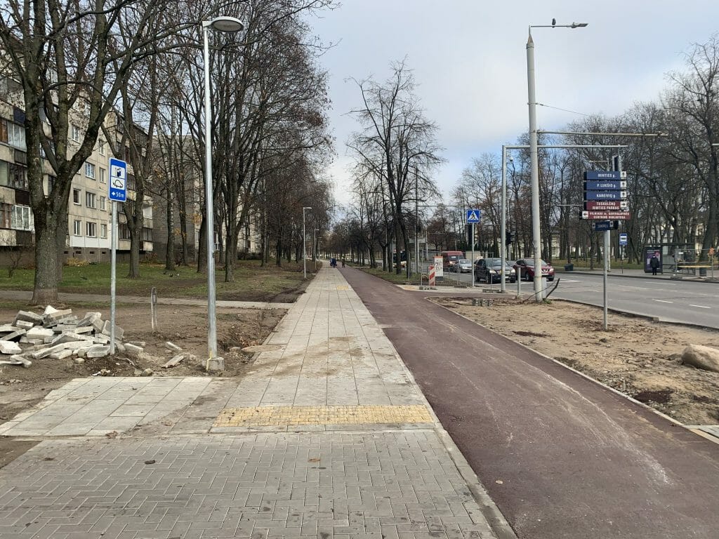 Žirmūnų trikampio modernizavimas (Tuskulėnų g.) - Bike path, Pedestrian path - construction photos