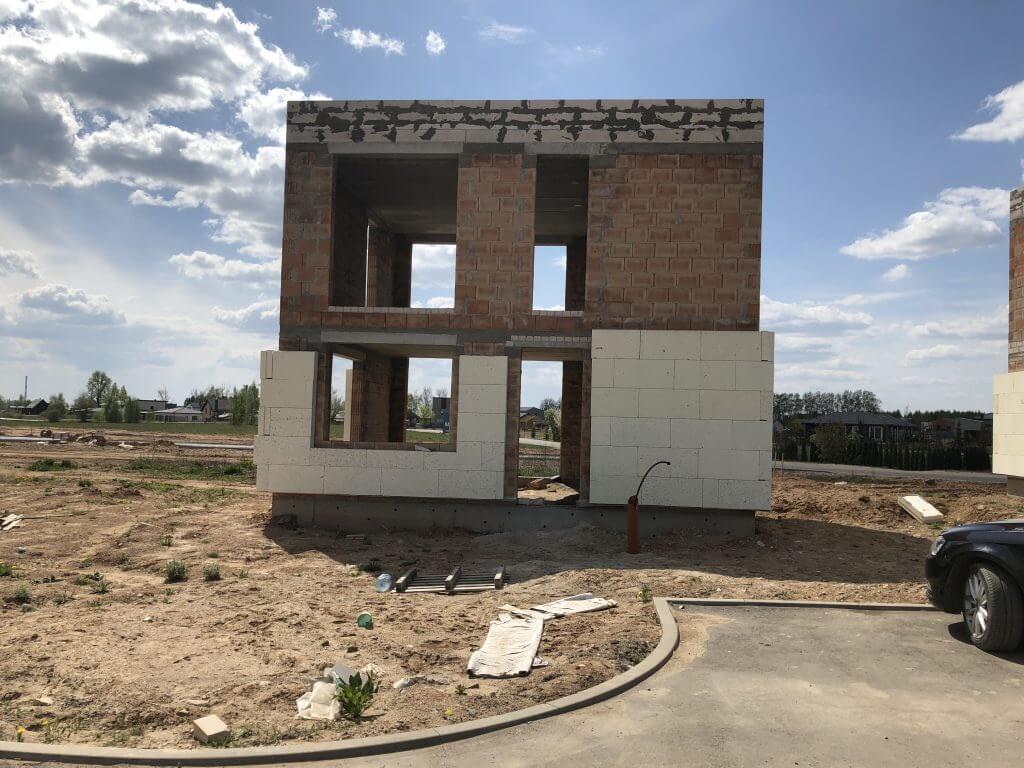 Herkaus alėjos (Notangos/Kulmo g.) - Row housing - construction photos