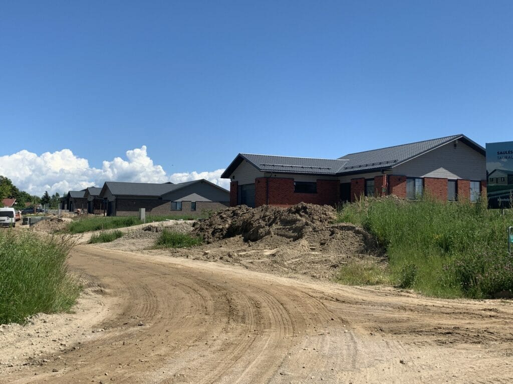 Saulės kalvos (Akacijų g. 1, 2, 3, 4, 5, 6, 7, 8, 9, 10, 11, 12, 13, 14, 15, 16, 17, 18, 19, 20, 21, Jazminų g. 1, 3, 5, 7, 9, 11, 13, 15, 17) - Private house community - construction photos