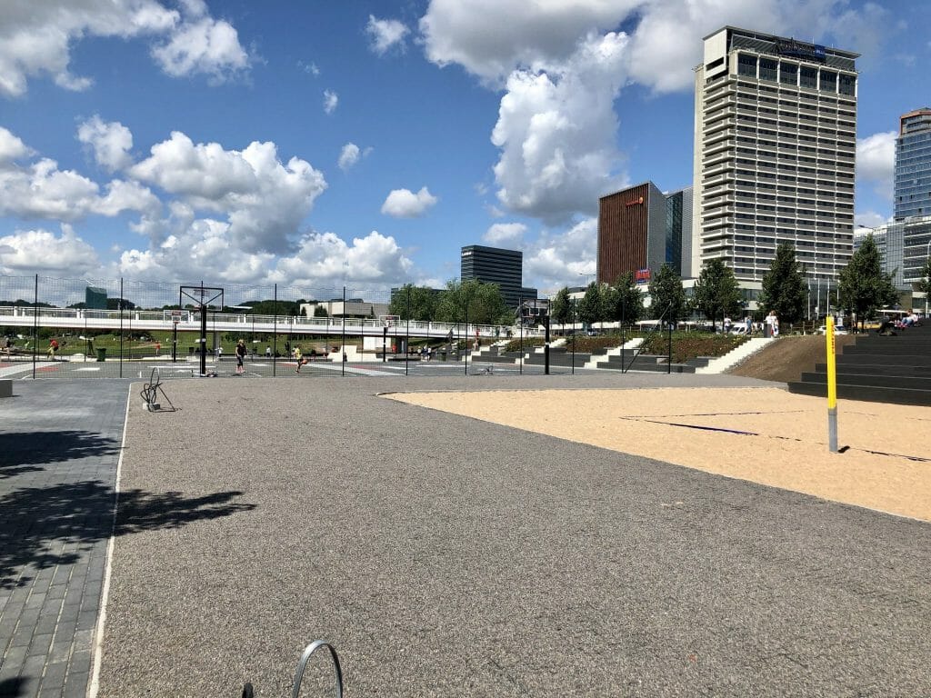 Neries dešiniosios krantinės (Upės g.) - Bike path, Sports field or court, Waterside - construction photos