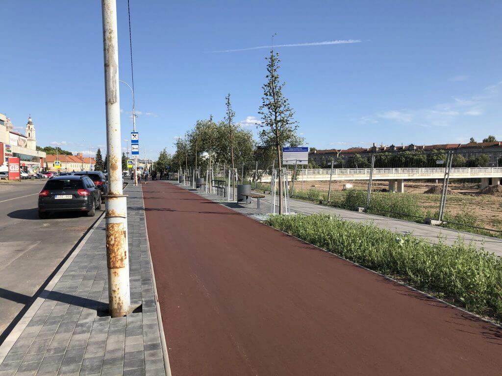 Upės g. dviračių takas (Upės g.) - Bike path - construction photos