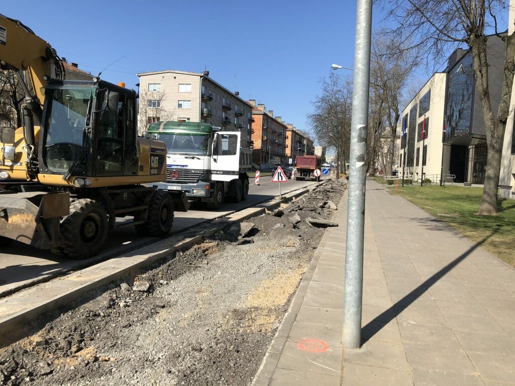 Rinktinės g. dviračių takas (Rinktinės g.) - Bike path - construction photos