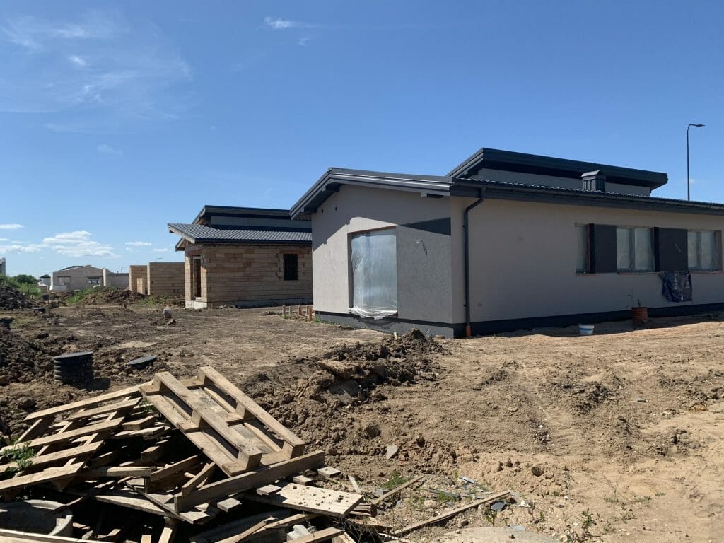 17 perlų (Uždaroji g.) - Private house community - construction photos