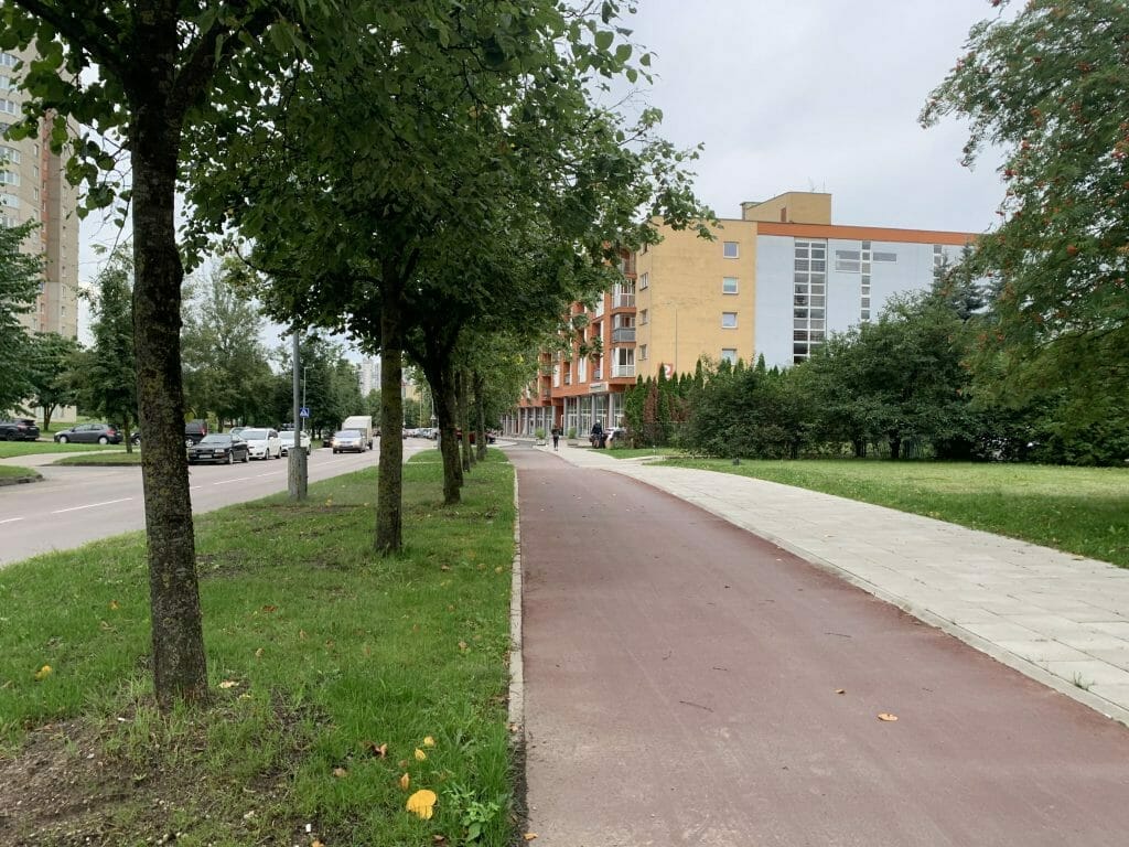 Fabijoniškių g. dviračių takas nuo Ateities g. iki Ukmergės g. (Fabijoniškių g.) - Bike path - construction photos