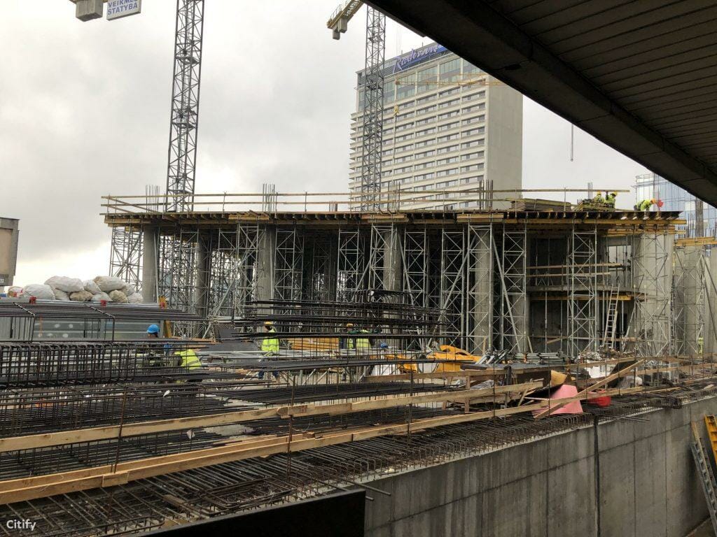 Artery (Konstitucijos pr. 18B) - Biroju centrs - būvdarbu attēli