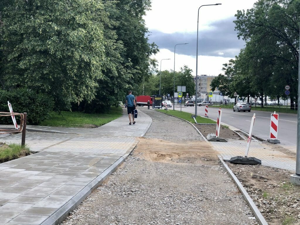 Rinktinės g. dviračių takas (Rinktinės g.) - Bike path - construction photos