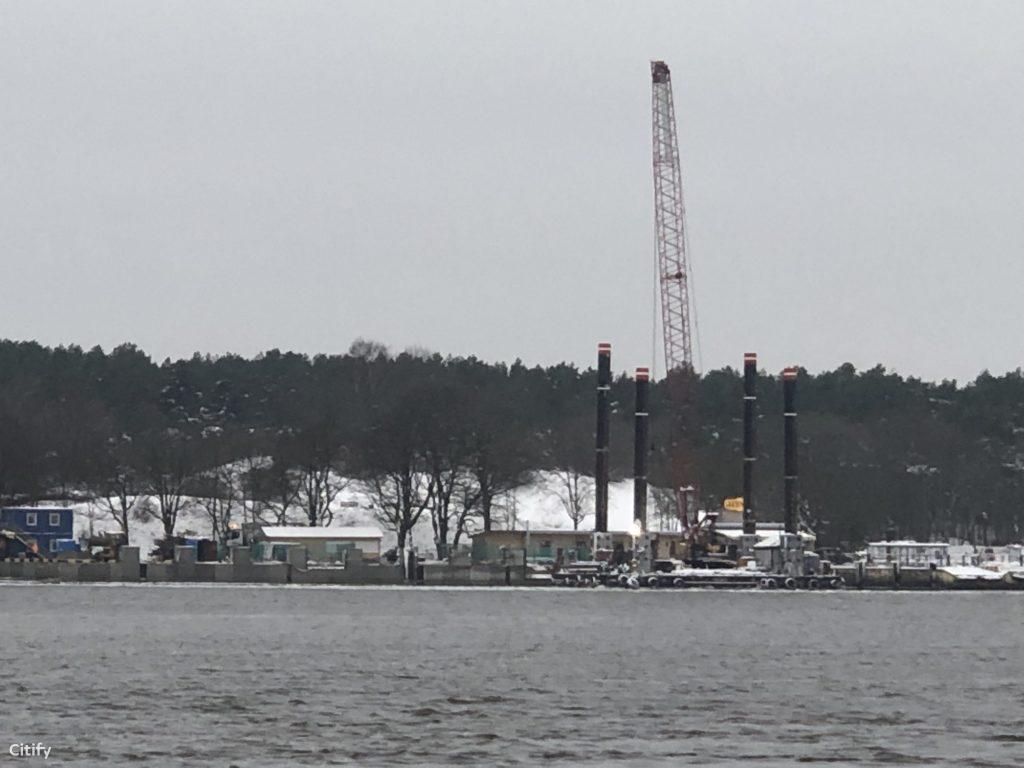 Senosios perkėlos krantinė (Danės g.) - Waterside - construction photos