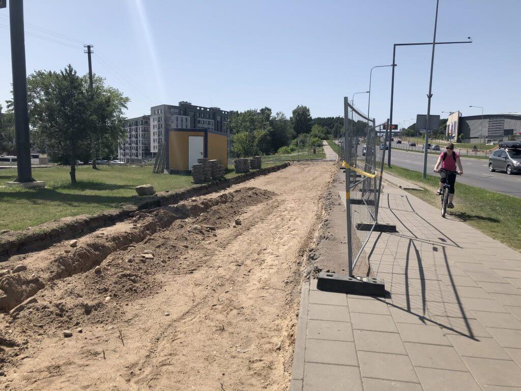 Neries senvagės slėnis (Linkmenų g.) - Bike path, Park - construction photos