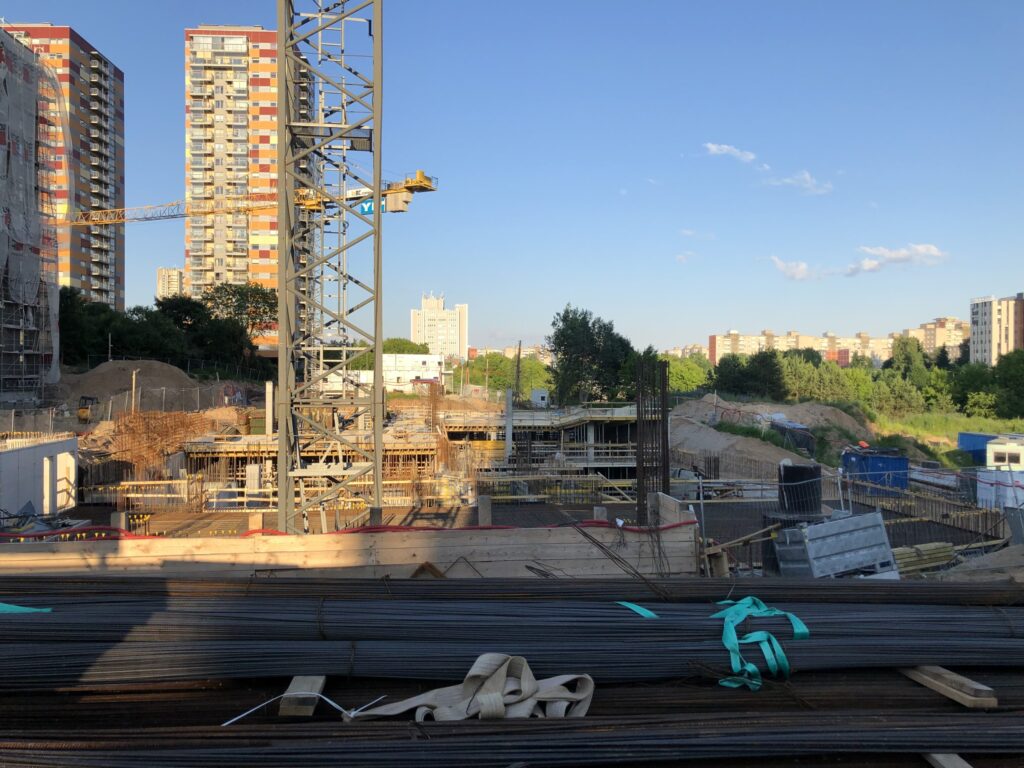 Sky Office (Spaudos g. 7) - Office center - construction photos