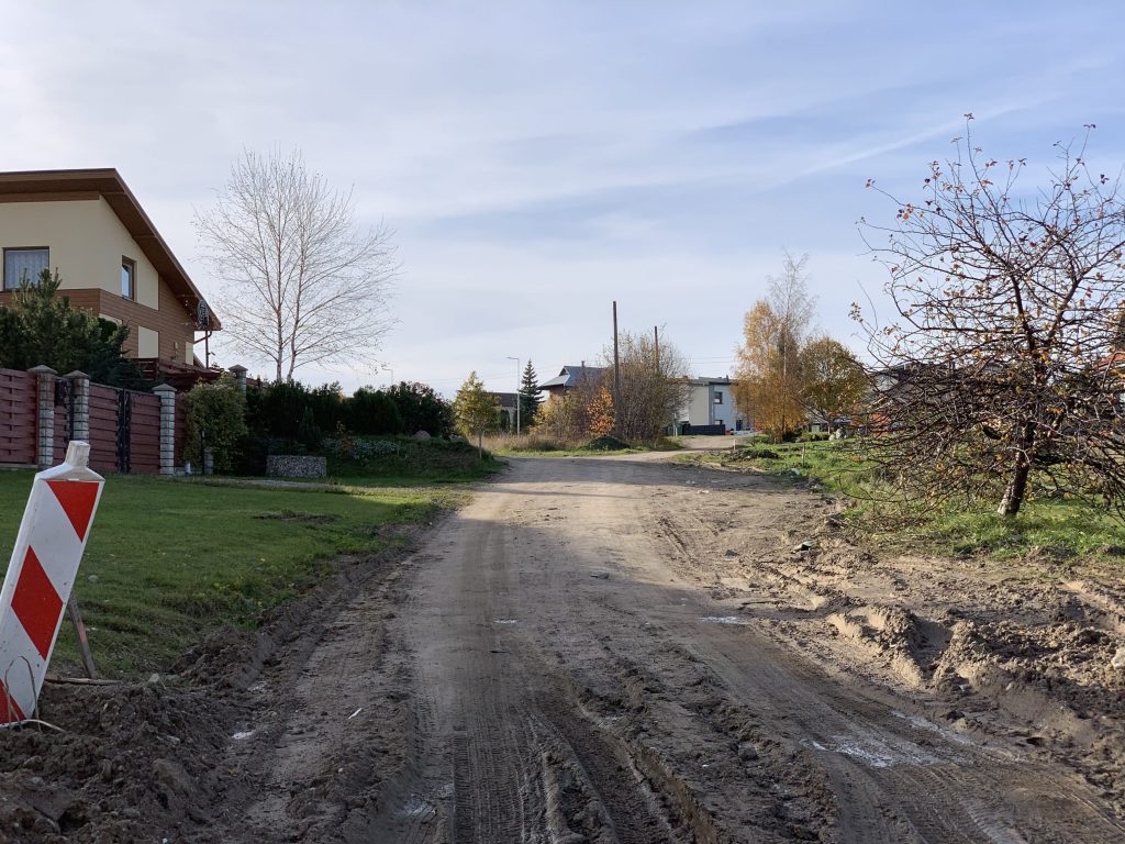 Tauralaukio gyvenvietės gatvės (Vėjo g., Virkučių g., Uosių g., Žvaigždžių g., Vaivorykštės g., Griaustinio g., Lietaus g., Slengių g., Arimų g., Akmenų g., Debesų g., Smėlio g.) - Street - construction photos