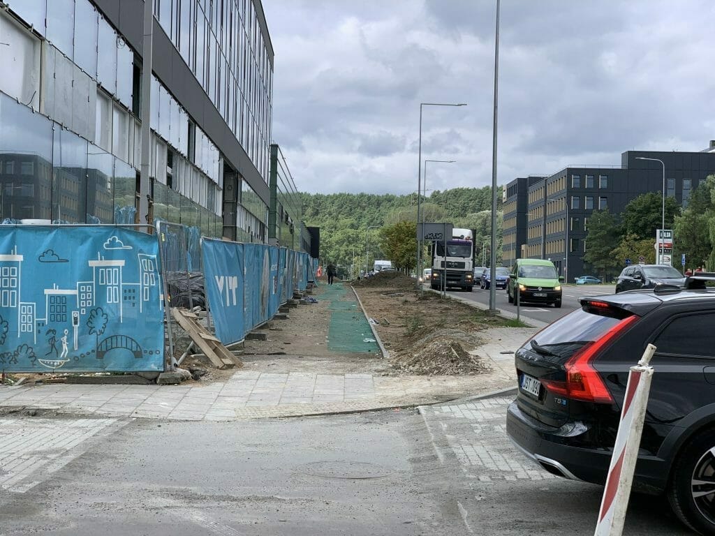 Žalgirio g. dviračių takas (Žalgirio g.) - Bike path - construction photos