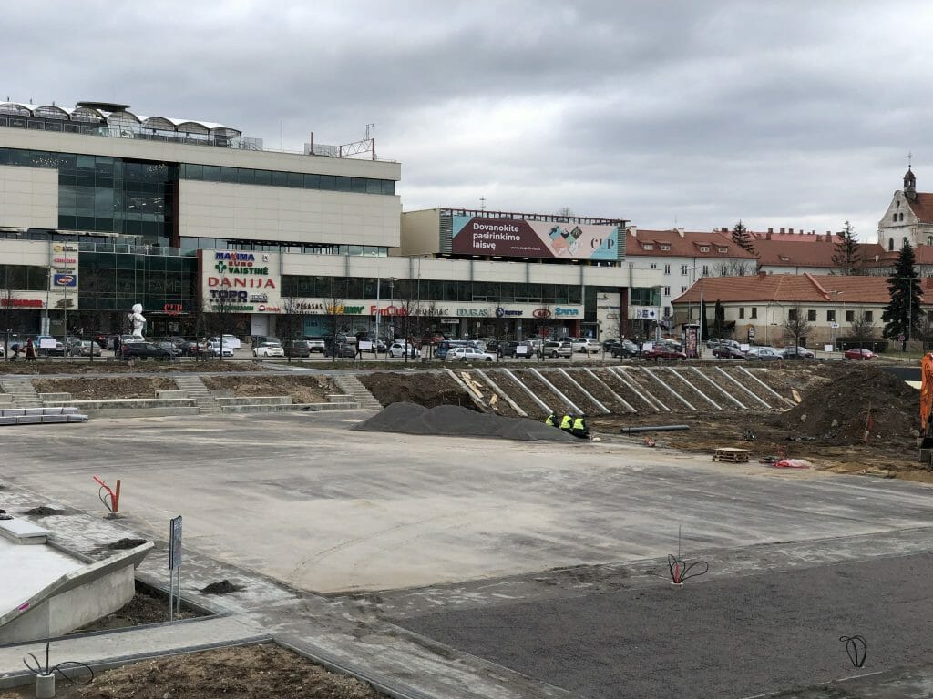 Neries dešiniosios krantinės (Upės g.) - Bike path, Sports field or court, Waterside - construction photos