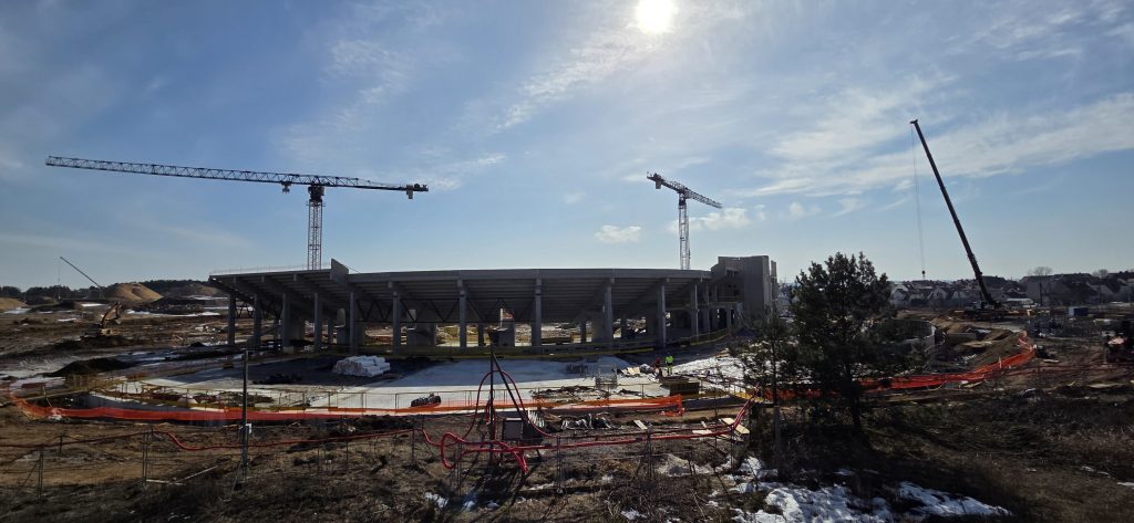 Daugiafunkcis sveikatinimo, ugdymo, švietimo, kultūros ir užimtumo kompleksas 1 etapas (stadionas) (Ozo g. 27) - Staadion - ehituse fotod