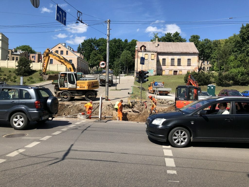 Kauno pilies žiedo rekonstrukcija, Šauklių ir Šv. Gertrūdos g. rekonstrukcija (Šauklių g., Šv. Gertrūdos g., P. Vileišio tiltas) - Street - construction photos