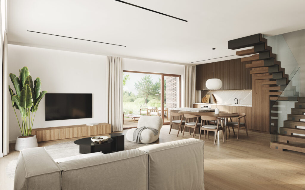 Draugystės slėnis (Užukampio g. 10, 12, 14, 16, 18, 20) - Row housing - visualization