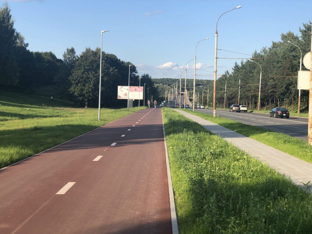 Kareivių g. dviračių takas nuo Žirmūnų g. iki Valakupių tilto (Kareivių g.) - Bike path - construction photos