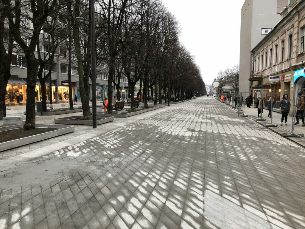 Laisvės al. 2 etapas (Laisvės al.) - Pedestrian path - construction photos