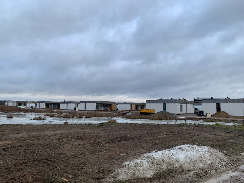 Saulėtekių terasos (Saulėtekių g. 1, 3, 5, 7, 9, 11, 13, 15) - Private house community - construction photos