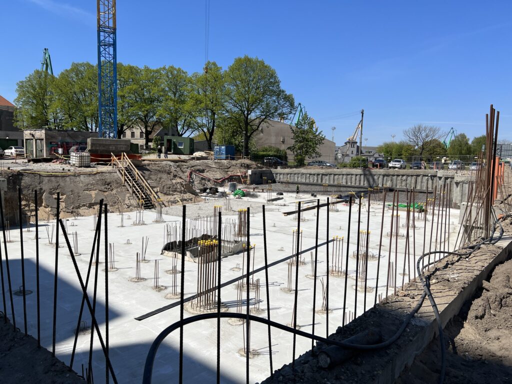 Gegužės sodai (Naujoji Uosto g. 15A, Naujoji Uosto g. 15, Gegužės g. 8) - Viesnīca - būvdarbu attēli