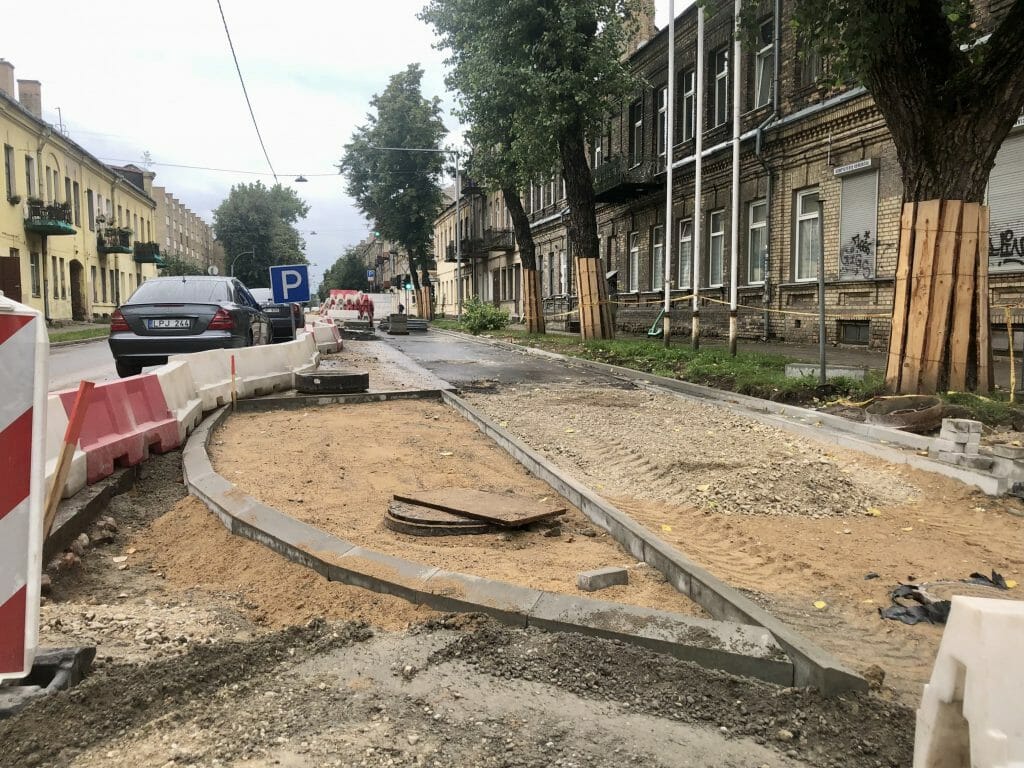 Algirdo g. dviračių takas (Algirdo g.) - Jalgrattatee, Tänav - ehituse fotod