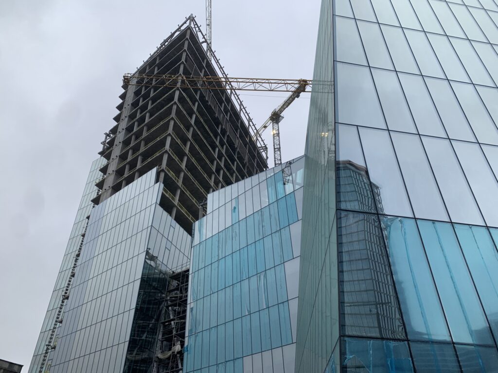 Artery (Konstitucijos pr. 18B) - Biroju centrs - būvdarbu attēli