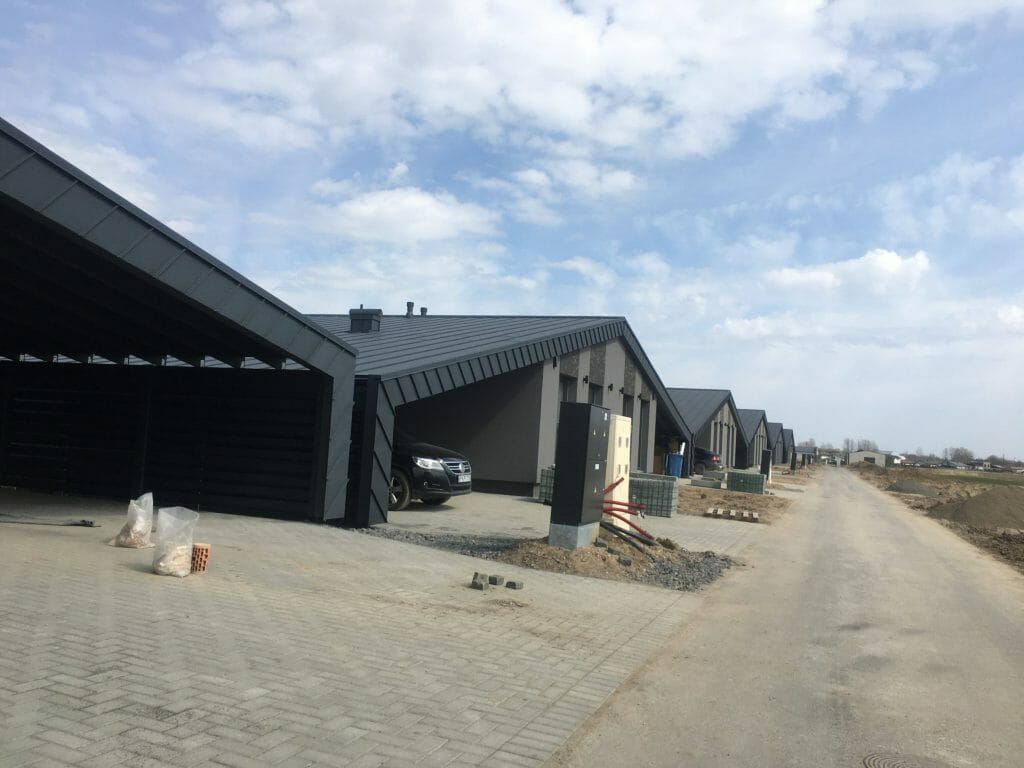 Sakalų namai (Minties g. 2, 4, 6, 8, 10, 12, 14) - Row housing - construction photos