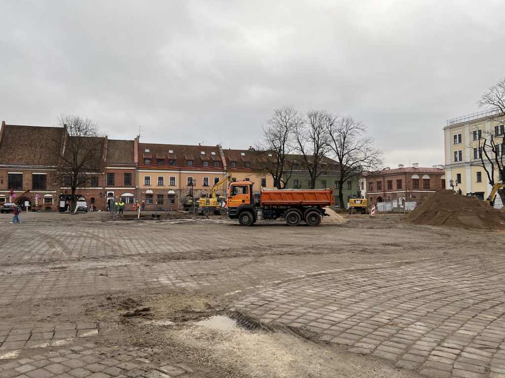 Kauno rotušės aikštė (Rotušės a.) - Square - construction photos