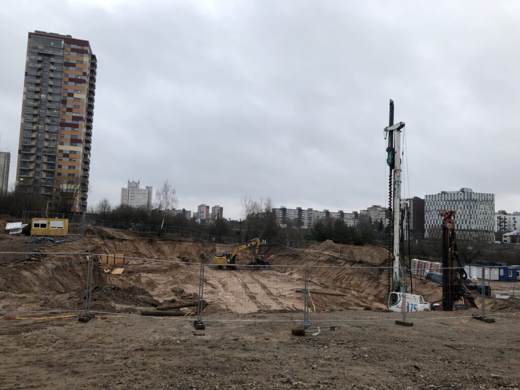 Sky Office (Spaudos g. 7) - Office center - construction photos