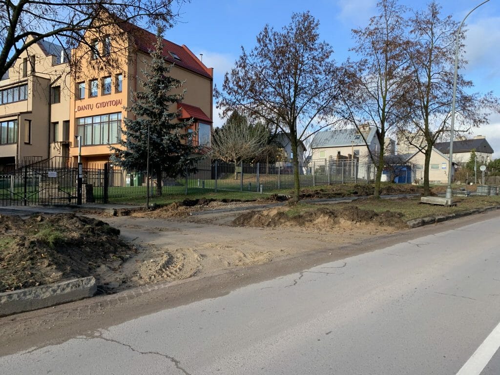 Fabijoniškių g. dviračių takas nuo Ateities g. iki Ukmergės g. (Fabijoniškių g.) - Bike path - construction photos