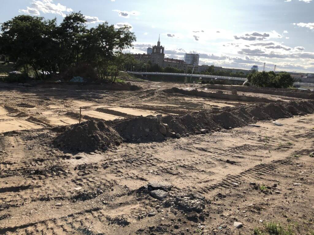 Neries dešiniosios krantinės (Upės g.) - Bike path, Sports field or court, Waterside - construction photos