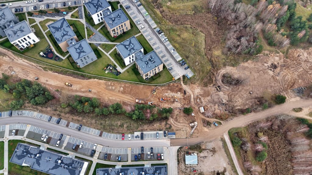 Gilužio g. (Gilužio g.) - Dviračių takas, Gatvė - statybų nuotraukos