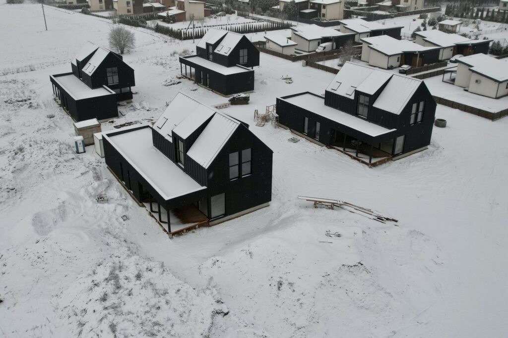 12 bičiulių (Aušros g. 1, 3, 5, 7, 9, 11, 13, 15, Pabalių k.) - Private house community - construction photos